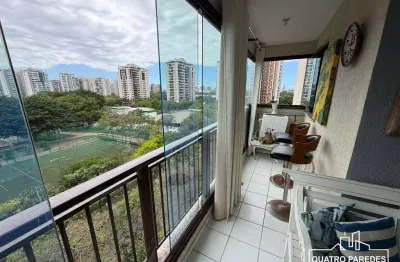 Quatro paredes aluga apto mobiliado na península , barra da tijuca , condomínio via bella 3 qts sendo 1 suíte 80 m2