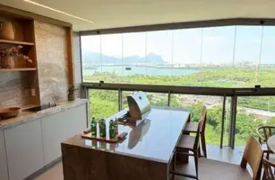 Saint Michel 4 suítes com 160 m² frontal vista lagoa Totalmente reformado - Ilha Pura - Barra Olímpica