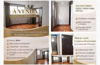Apartamento com 2 dormitórios, 90 m² - venda por R$ 200.000,00 ou aluguel por R$ 1.800,80/mês - Centro - Uberaba/MG