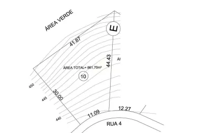 Terreno 861m2  à venda, vivendas do lago, jardim belvedere, volta redonda, rj