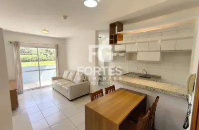 Apartamento semi mobiliado com 46,5m² sendo 1 quarto suíte, com armário, espaço office e ventilador de teto;