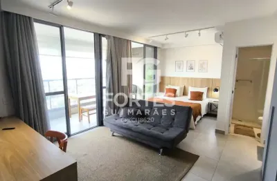 Apartamento studio mobiliado 50m² com 1 quarto suíte, armário e ar condicionado, ao lado do supermercado assaí e próximo do ribeirão shopping;