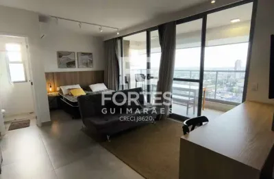 Apartamento studio mobiliado 50m² com 1 quarto suíte, armário e ar condicionado, ao lado do supermercado assaí e próximo do ribeirão shopping;