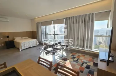 Apartamento studio mobiliado com 47m² sendo 1 quarto suíte, com armário e ar condicionado, no condomínio le monde parc, próximo do ribeirão shopping e hospital unimed;