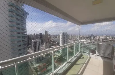 Loft mobiliado em andar altíssimo, com vista deslumbrante e parcial para a baía. apartamento de alto padrão, equipado com móveis, eletrodomésticos e utensílios novos e de qualidade