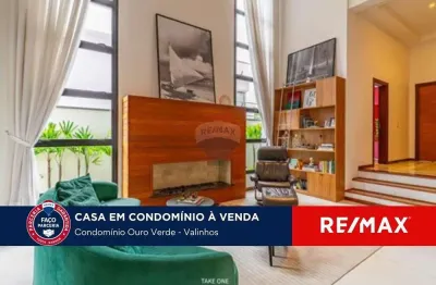 Vende-se casa com 5 suítes, escritório, gourmet completo  - condomínio ouro verde - valinhos