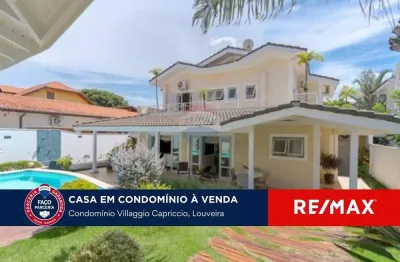 Vende-se casa com 3 suítes, escritório e piscina no condomínio villaggio capriccio - louveira.