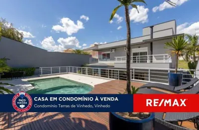 Casa com 4 suítes a venda no condomínio terras de vinhedo - vinhedo/sp