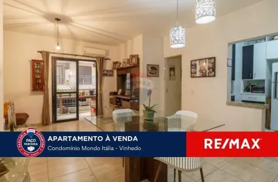 Apartamento à venda, 103m². mondo itália, vinhedo-sp. 3 quartos e 1 suíte