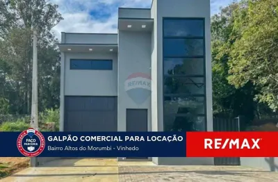 Galpão comercial novo para locação – 258m² – alto das figueiras, vinhedo/sp