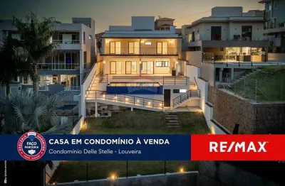Casa a venda no cond. residencial delle stelle, 3 suítes e elevador, louveira/sp