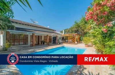 Casa de condomínio com 3 suítes para locação - condomínio vista alegre vinhedo - sp