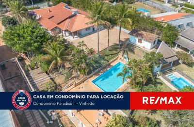 Casa térrea de alto padrão para locação - 3 suites - 480m2 - vinhedo sp