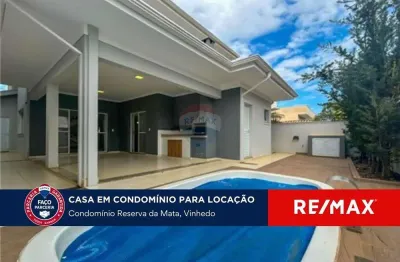 Casa condomínio com 3 suítes para locação em vinhedo