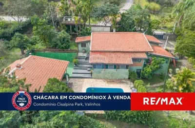 Chácara / sítio com 3 quartos/3 suítes  à venda na estrada do jequitibá, 4, condomínio cisalpina park, valinhos