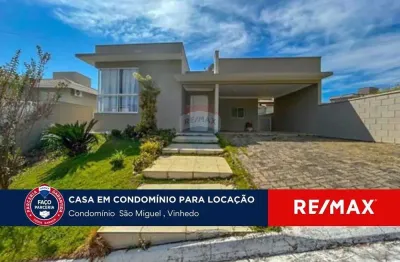 Casa com 3 suítes para locação no condomínio são miguel - vinhedo/sp