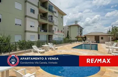 Apartamento 2 dormitórios, sendo 1 suíte, com área de lazer, para venda - condomínio vila canela - vinhedo - sp