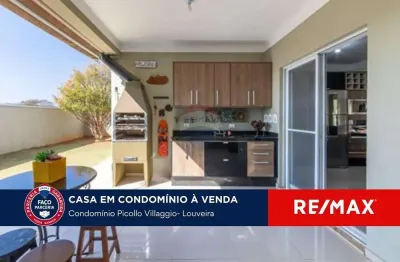 Casa térrea com 3 quartos, sendo 1 suíte e 1 suíte americana no condomínio piccollo villaggio