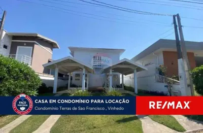 Aluga-se casa com 3 suítes, escritório e área verde - terras de são francisco - vinhedo