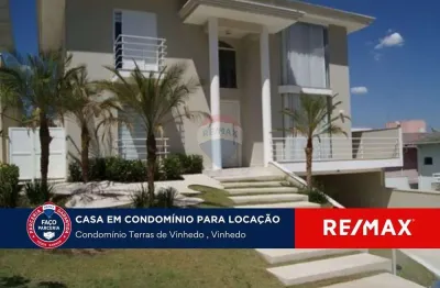 Aluga-se casa com 4 suítes, escritório, piscina e área gourmet - condomínio terras de vinhedo
