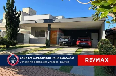 Casa térrea para locação no condomínio reserva dos vinhedos – louveira/sp