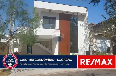 Aluga-se casa com 4 suítes, e  piscina no condomínio terras de são francisco