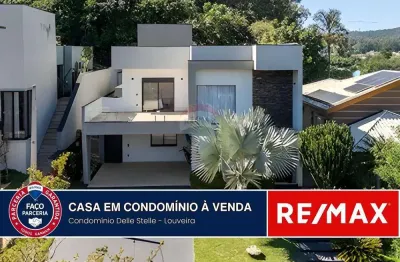 Casa com 4 quartos sendo 3 suítes, piscina e área gourmet e energia fotovoltáica no Condomínio Delle Stelle em Louveira - SP
