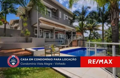 Casa com 4 suítes para locação - condomínio vista alegre café - vinhedo - sp