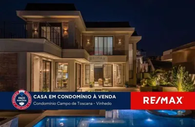 Casa em condomínio fechado com 4 quartos à venda na Rua Cortona, 236, Condomínio Campo de Toscana, Vinhedo