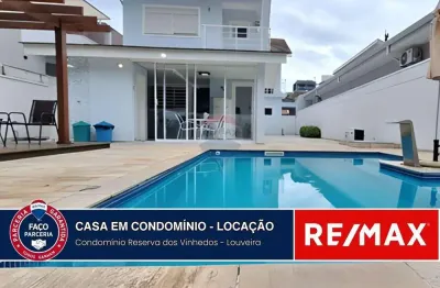 Casa para locação Mobiliada  em Louveira no  condomínio Reserva dos Vinhedos
