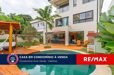 Vende-se casa com 5 suítes, escritório, gourmet completo  - Condomínio Ouro Verde - Valinhos