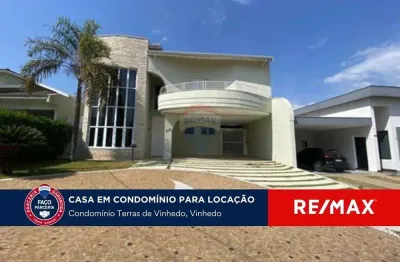Aluga-se casa com 3 suítes e piscina no Condomínio Terras de Vinhedo