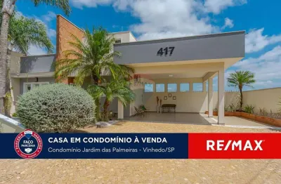 Casa térrea com 3 suítes a venda no Condomínio Jardim das Palmeiras - Vinhedo/SP