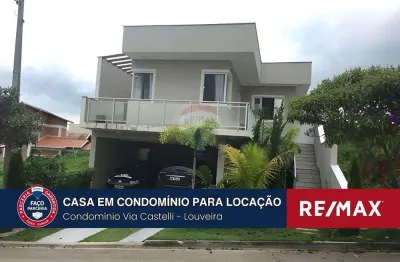 Casa para locação, 3 suites, condomínio Via Castelli - Louveira