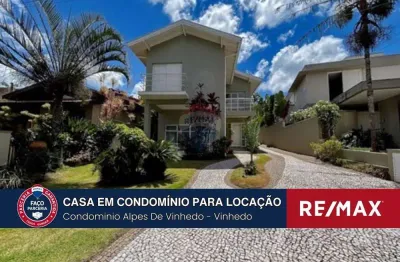 Casa em condomínio fechado com 5 quartos para alugar na Alameda das Pitangueiras, 2584, Condomínio Alpes de Vinhedo, Vinhedo