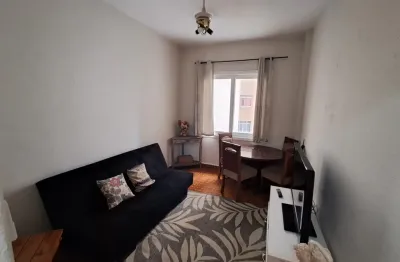 Apartamento mobiliado para alugar em frente praia 55m² 01 dorm. josé menino, santos - sp