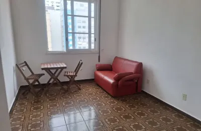 Kitnet em frente praia para alugar 30m² itararé, são vicente - sp