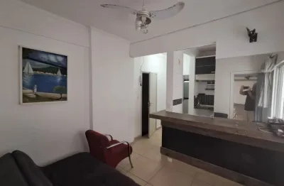 Apartamento em Frente Praia para Alugar, Semi Mobiliado, 45m² Itararé, São Vicente - SP