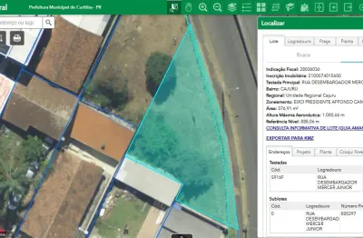 Terreno à venda na Rua Desembargador Mercer Júnior, 297, Cajuru, Curitiba