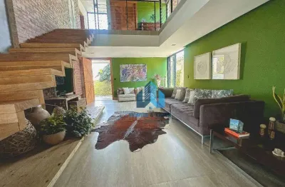 Casa espetacular com 3 suítes em meio a natureza, 420 m² à venda por r$ 2.100.000 - cond. pedras altas, aeroporto