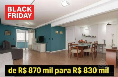 Apartamento com 3 dormitórios à venda, 110 m² por r$ 830.000,00 - água verde - curitiba/pr