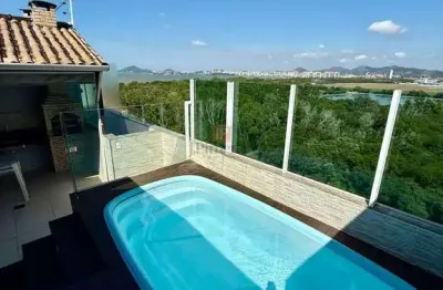 Cobertura duplex com lazer privativo vista para o mar em jardim camburi