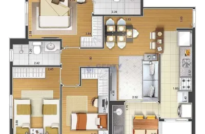 Apartamento residencial para venda - 70,23 m²!! santa paula, são caetano do sul
