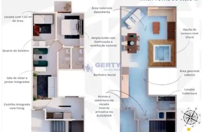 Cobertura residencial para venda - 89,95 m²!! campestre, santo andré