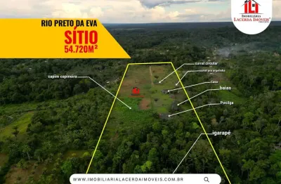 Sítio no Rio Preto da Eva, 114m x 480m = 54.720m², chacara no Rio Preto da Eva