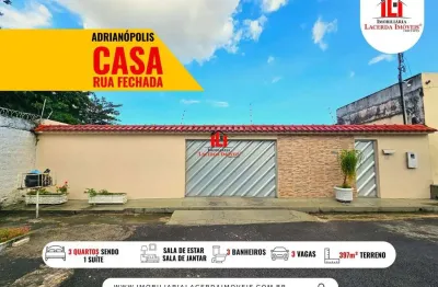 Casa em condomínio para venda em manaus, adrianópolis, 3 dormitórios, 1 suíte, 3 banheiros, 3 vagas