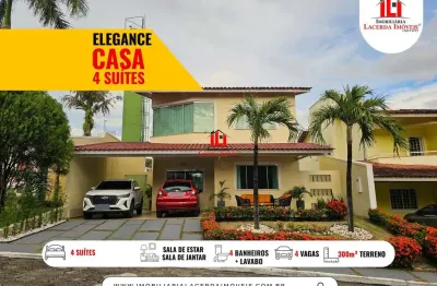 Casa em condomínio para venda em manaus, flores, 4 dormitórios, 4 suítes, 5 banheiros, 4 vagas