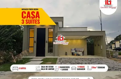 Casa em condomínio para venda em manaus, ponta negra, 3 dormitórios, 3 suítes, 3 banheiros, 4 vagas