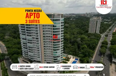 Apartamento para venda em manaus, tarumã, 3 dormitórios, 3 suítes, 4 banheiros, 3 vagas