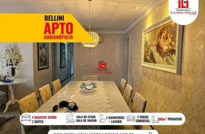 Apartamento para venda em manaus, adrianópolis, 4 dormitórios, 3 suítes, 4 banheiros, 3 vagas